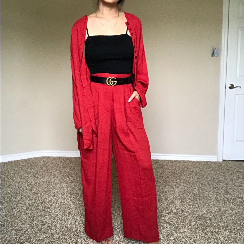 Unique red 2 piece